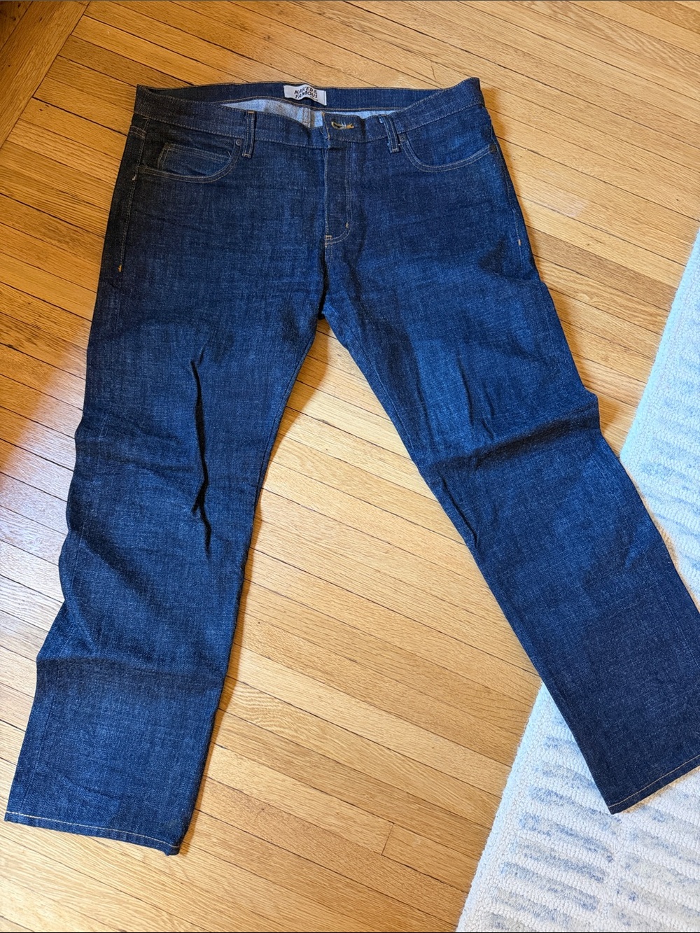 Naked & Famous Denim Straight-Leg Dark Indigo Jeans